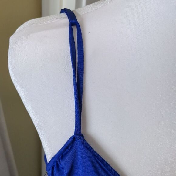 Undercover Wear Medium Vintage Sapphire Blue Lingerie Nightgown - Picture 11 of 14
